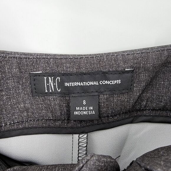 INC Pants Core Collection Womens 8 Slim Regular Ankle Mid Rise Heather Gray - Picture 7 of 11